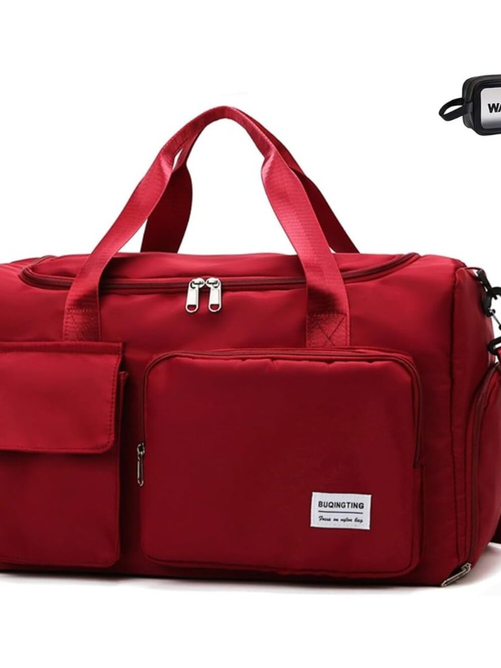 Small Gym Bag for Women, Travel Duffle Bag Carry On Weekender Bag with Shoe Comp